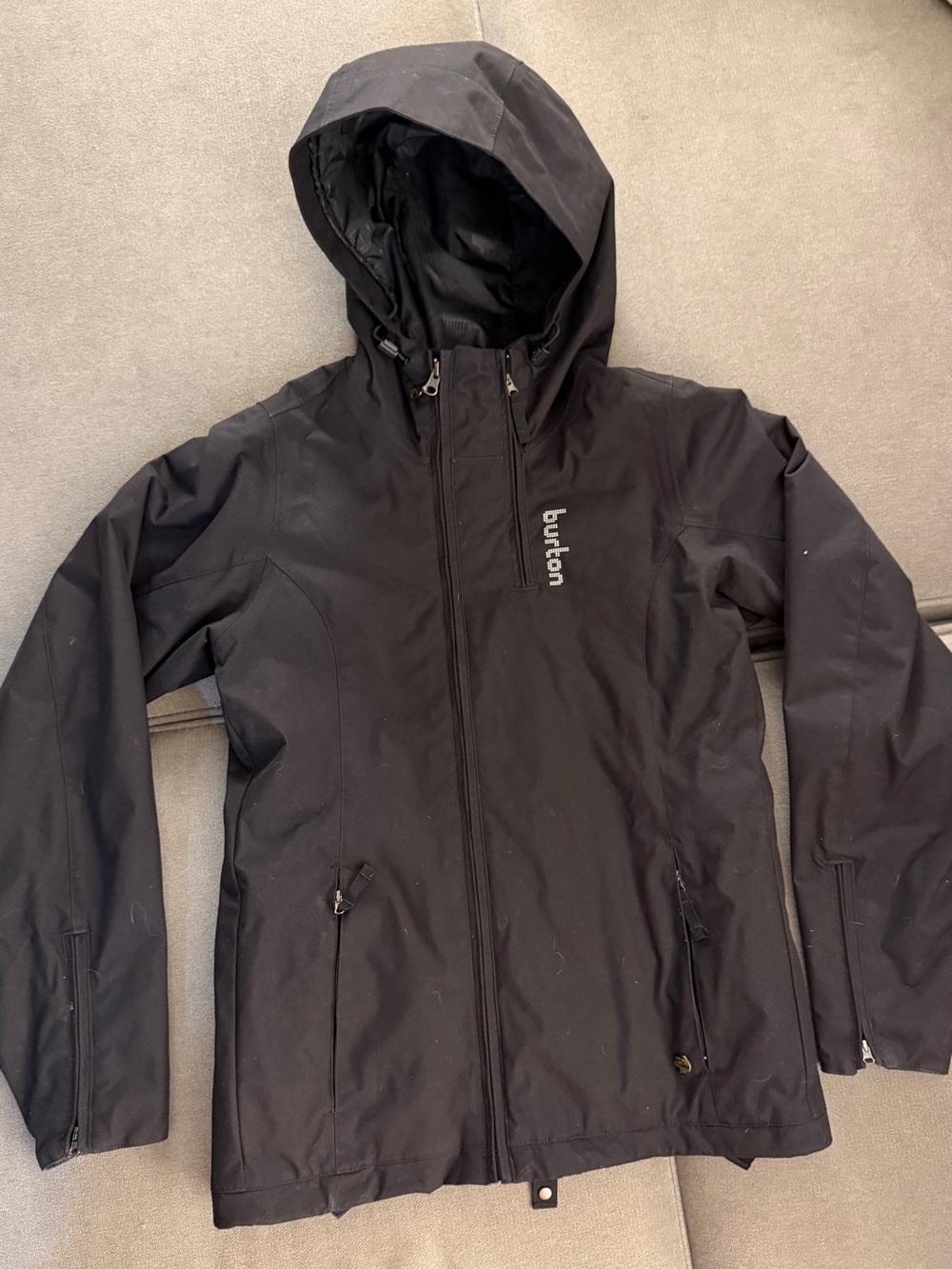 Burton Concert Jacket Women’s XS Black Insulated Hooded Snowboard Ski Jacket